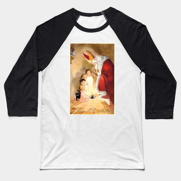 Patron Saint Nicholas Baseball T-Shirt by blackypaw